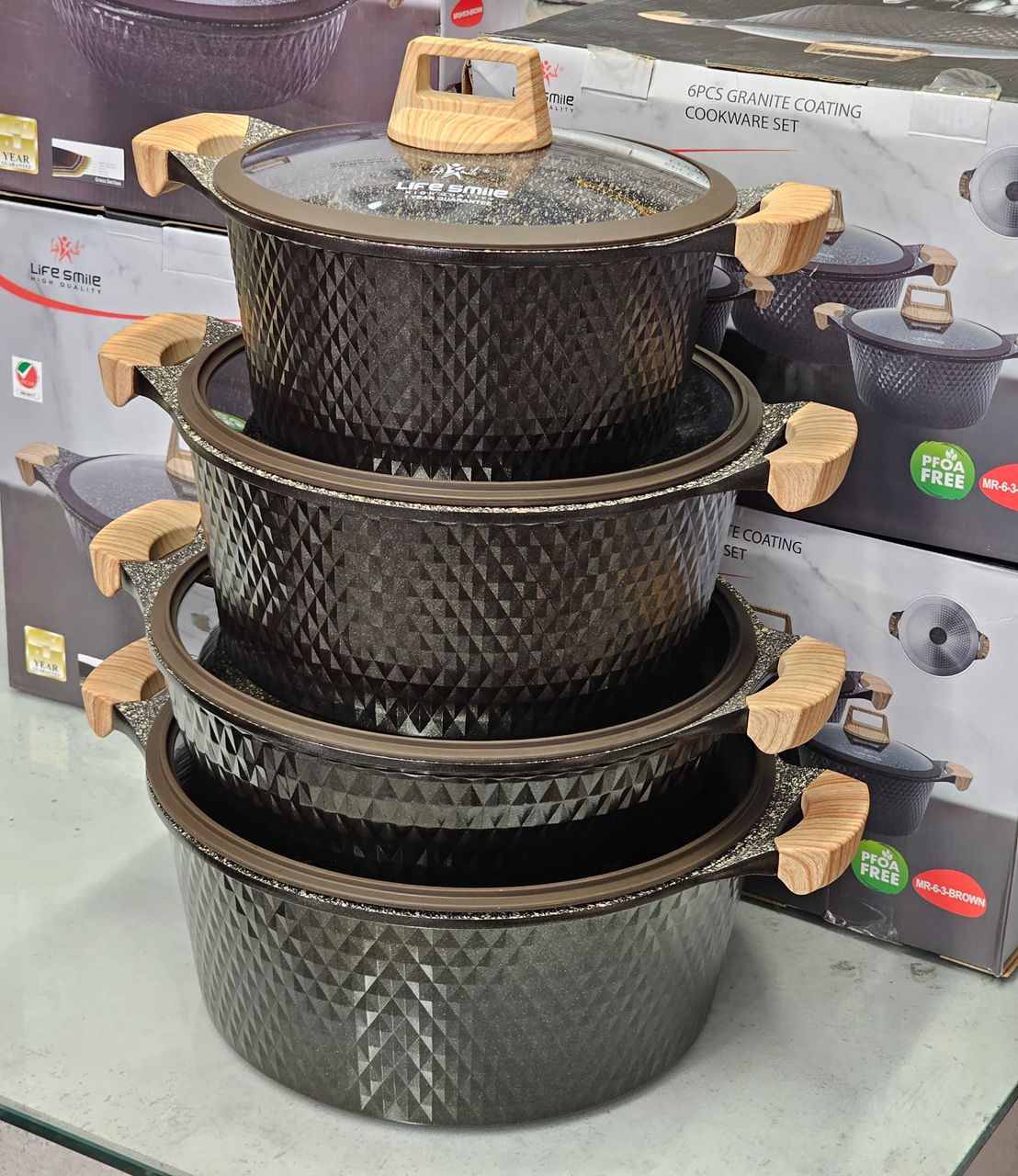 سرویس قابلمه 8 پارچ چدن گرانیت لایف اسمایل