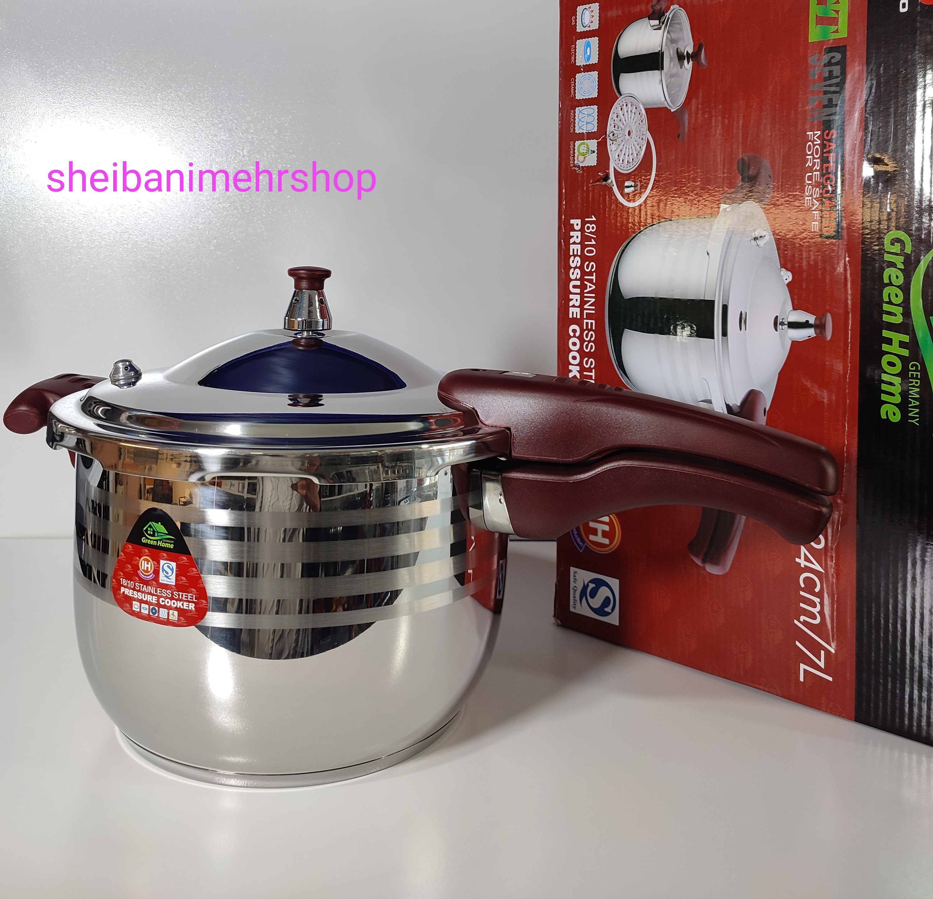 زودپز روگازی 7 لیتر گرین هوم استیل